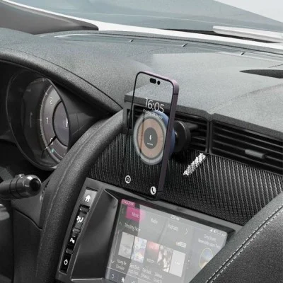 Porodo Lucid Magsafe Car Mount Car Charger-Type-C Cable Included - Black
